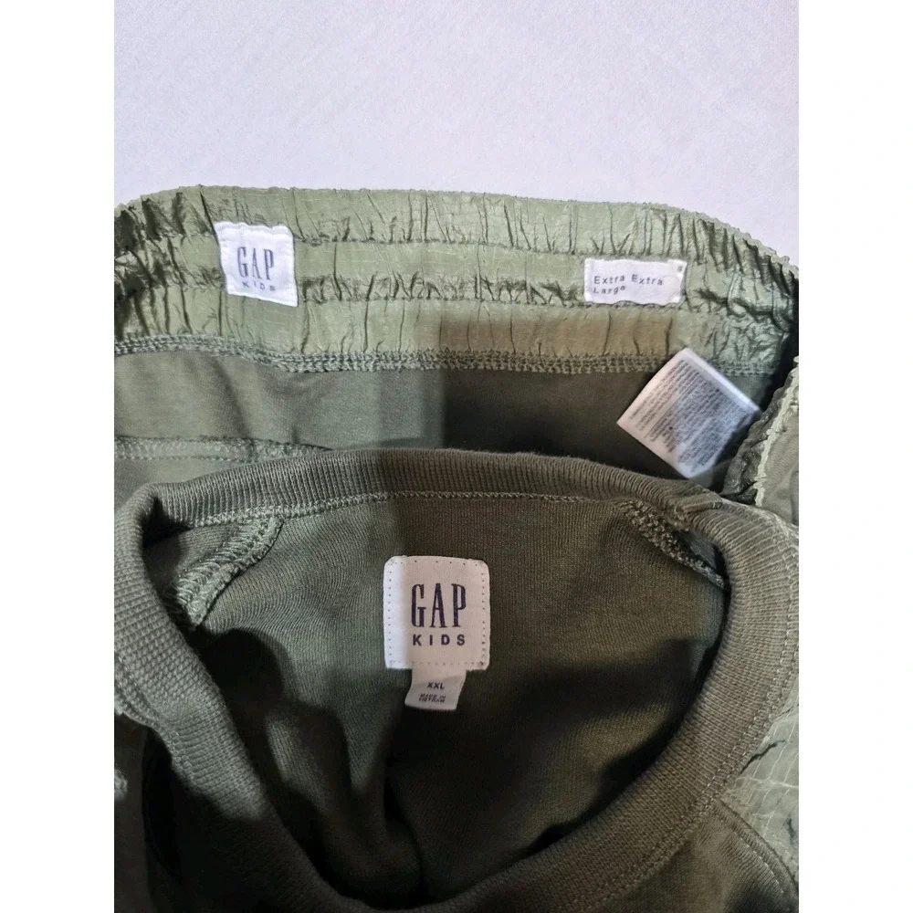 Gap Kids Tech Sweatshirt Sweatpants XXL Olive Green Set